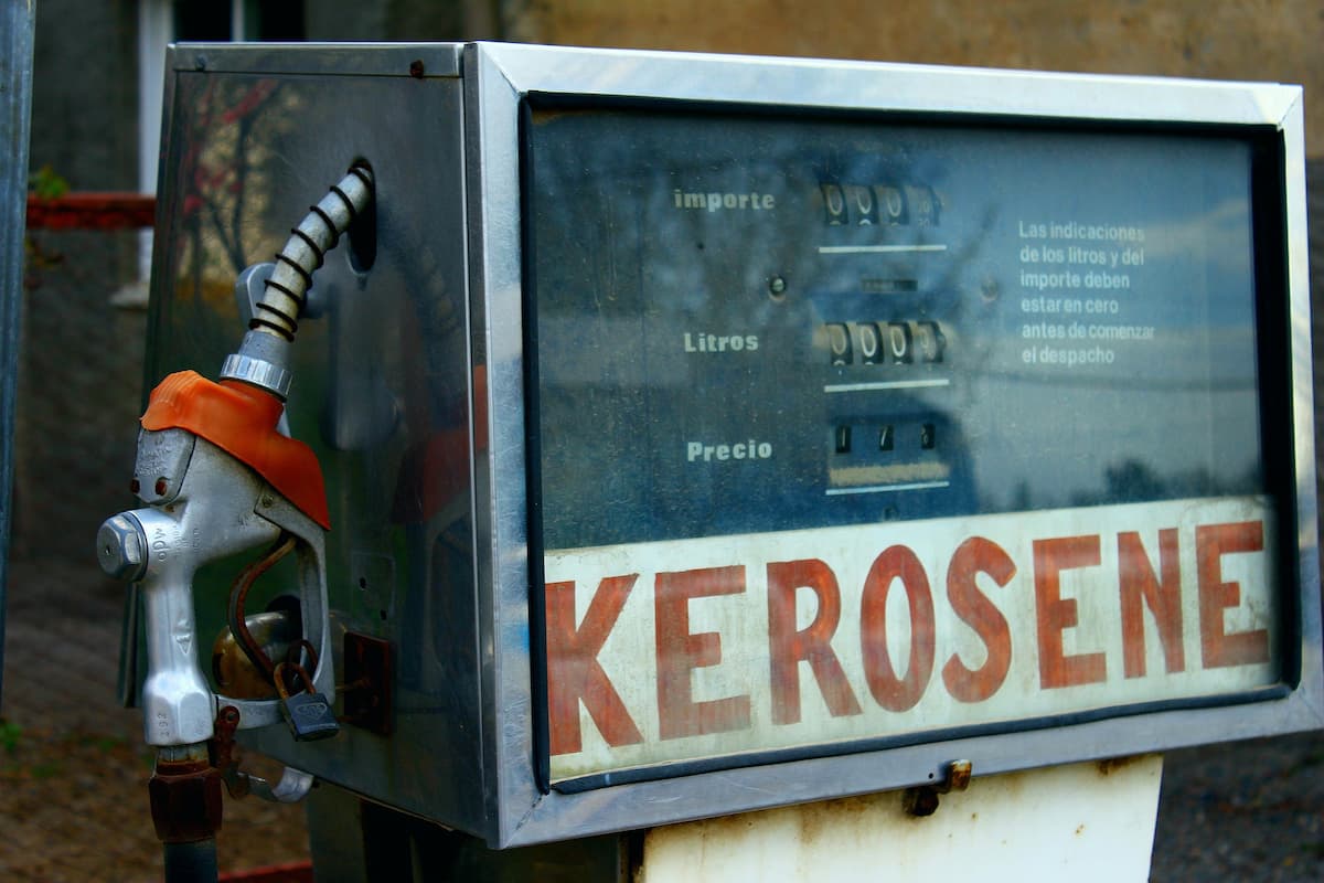 Photo of kerosene in a gas station.