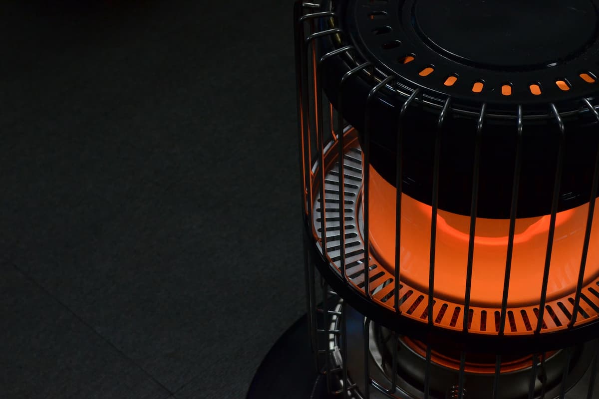 Close-up photo of a kerosene heater. 